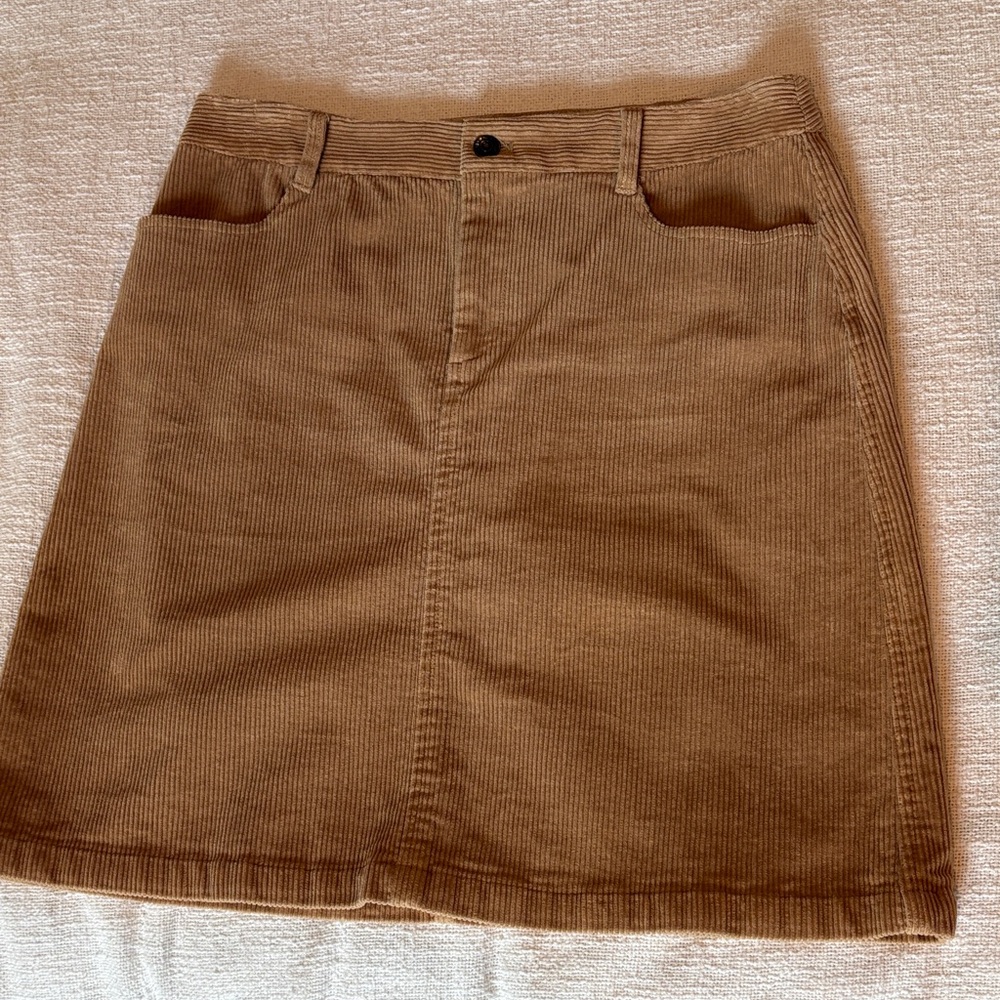Brooks Brothers Camel Corduroy Skirt